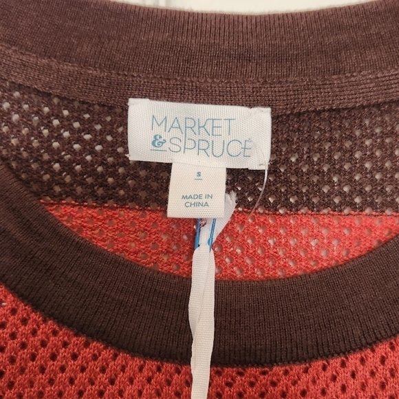 Market & Spruce Wide Stripe Crew Neck Sweater Size Small - Picture 8 of 9